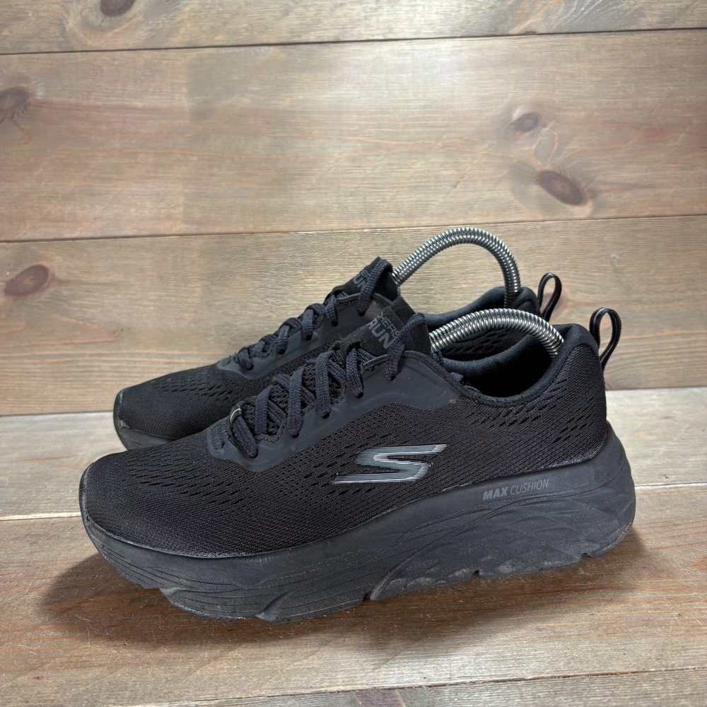 Skechers Max Cushioning Elite Womens size 6.5 shoes Black Mesh running sneakers